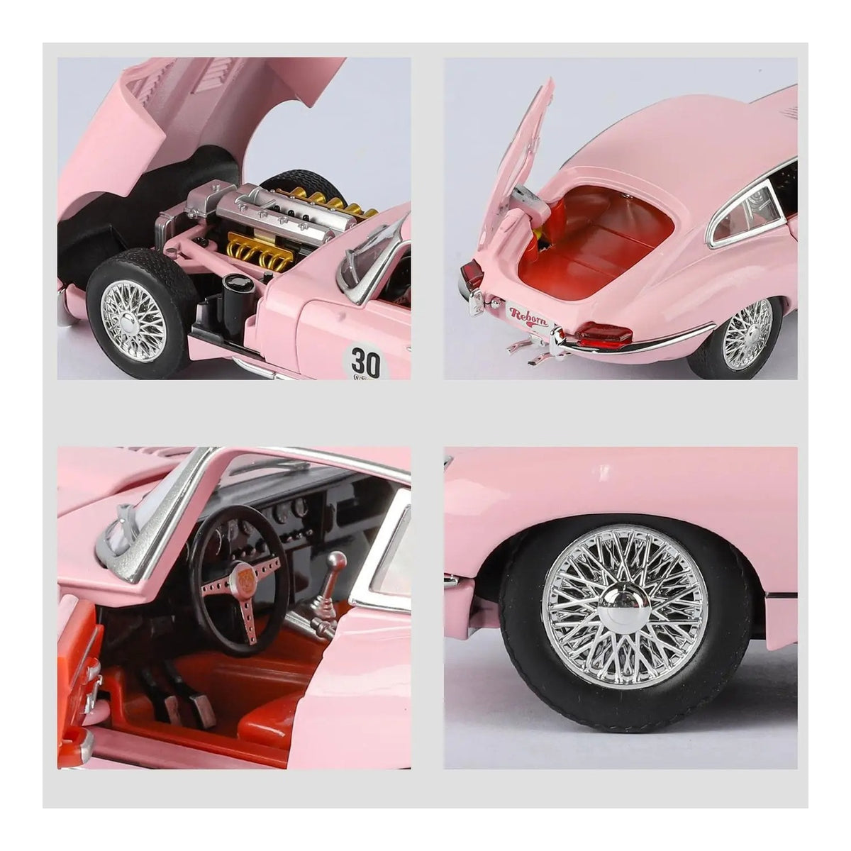 1:24 Jaguar E-Type diecast model - detail grid view