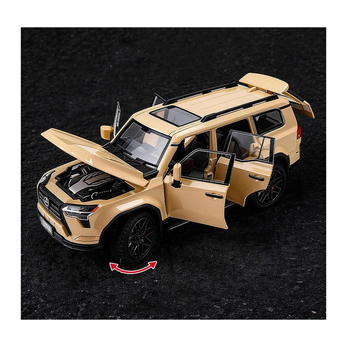 1:24 Lexus GX 550 diecast model - opening details view