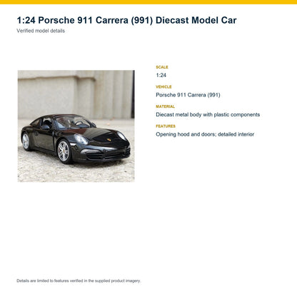 1:24 Porsche 911 Carrera (991) verified model details