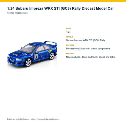 1:24 Subaru Impreza WRX STI (GC8) Rally verified model details