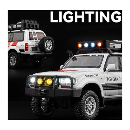 1:24 Toyota Land Cruiser LC80 diecast model - lights view
