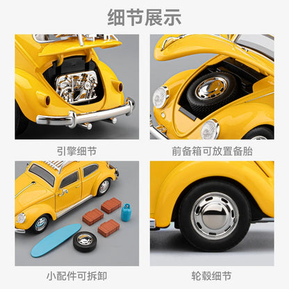 Volkswagen Beetle Road Trip Edition engine compartment, front spare tire storage, removable travel accessories and wheel details