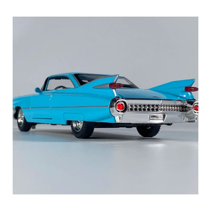 1:24 1959 Cadillac Eldorado Biarritz diecast model - blue rear view