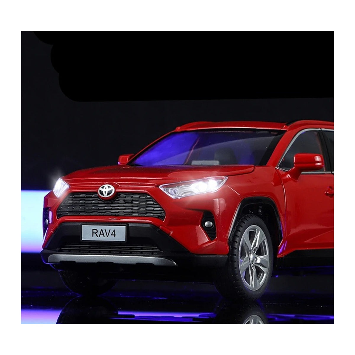1:24 Toyota RAV4 diecast model - lights view
