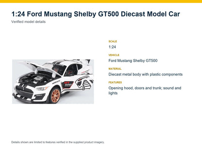 1:24 Ford Mustang Shelby GT500 verified model details