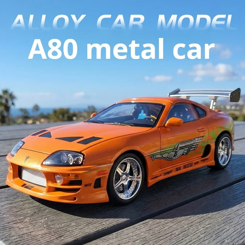 1:24 Toyota Supra A80 Diecast Model Car with Sound & Lights image 6