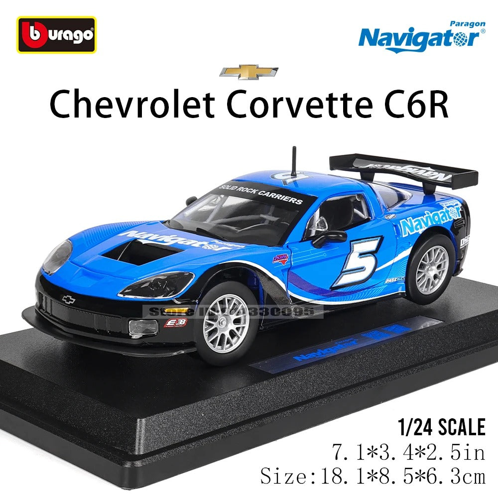 1:24 Chevrolet Corvette C6R Diecast Model Car image 4