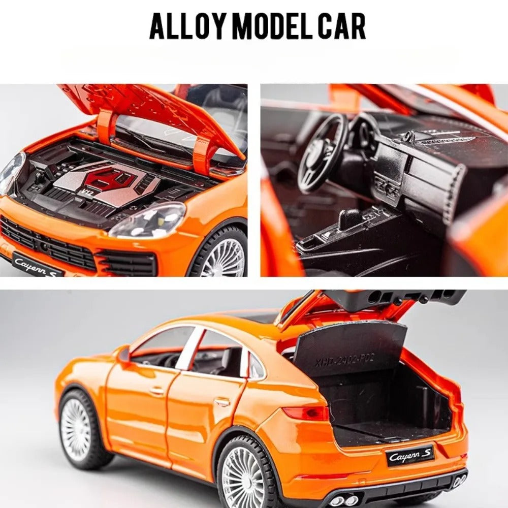 1:24 Porsche Cayenne Diecast SUV Model with Sound & Lights image 6