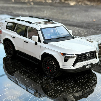 1:24 Lexus GX 550 diecast model - white complete view