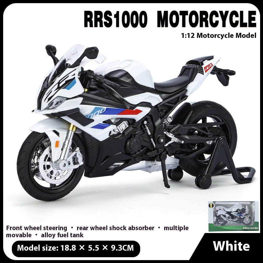 1/12 BMW S1000RR Alloy Diecast Motorcycle Model Toy - FunCarScale