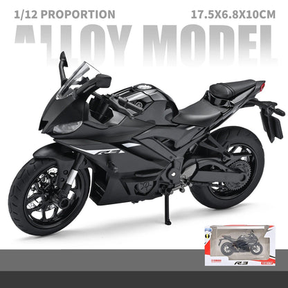 1:12 Yamaha YZF - R3 Diecast Alloy Motorcycle (Light & Sound) - FunCarScale