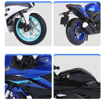 1:12 Yamaha YZF - R3 Diecast Alloy Motorcycle (Light & Sound) - FunCarScale