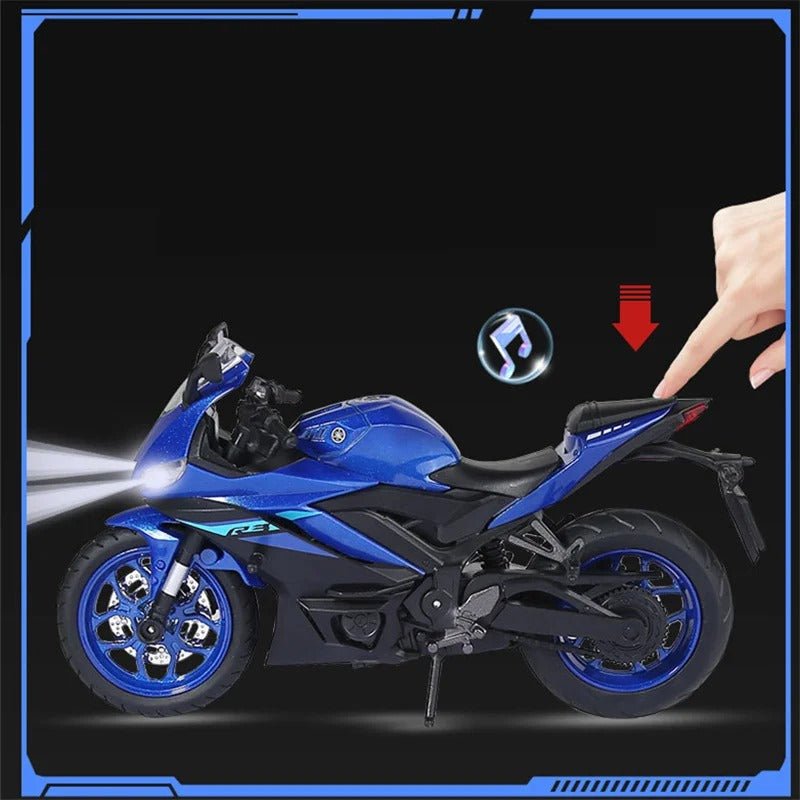 1:12 Yamaha YZF - R3 Diecast Alloy Motorcycle (Light & Sound) - FunCarScale