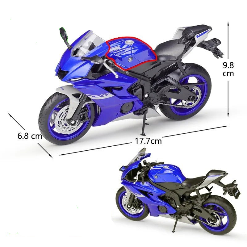 1/12 Yamaha YZF - R6 Diecast Motorcycle Model Toy - FunCarScale