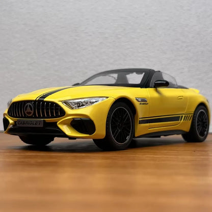1:24 Mercedes-AMG SL 63 diecast model - yellow complete view