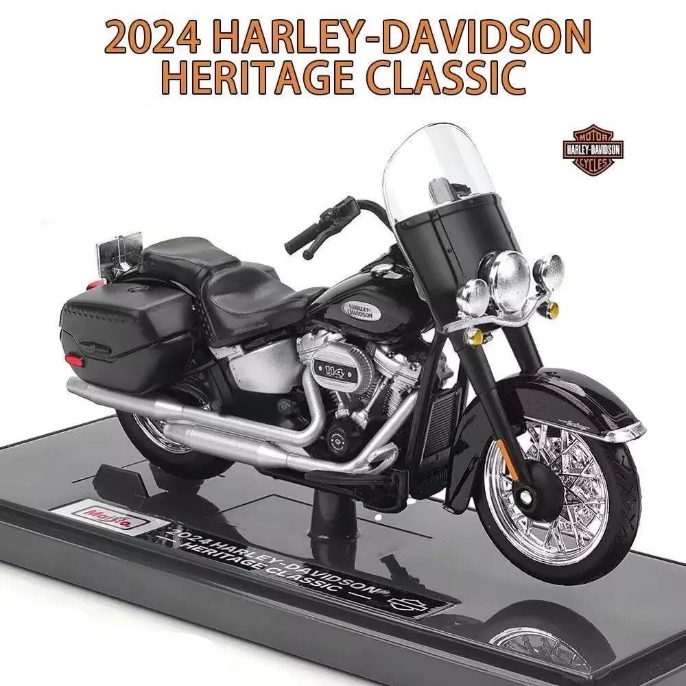 1:18 Harley Davidson 2023 Heritage Classic Diecast Motorcycle Model - FunCarScale