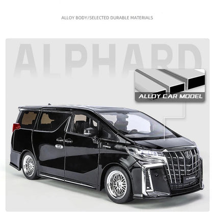 1:18 Toyota Alphard Alloy Diecast MPV Model w/ Sound & Lights - FunCarScale