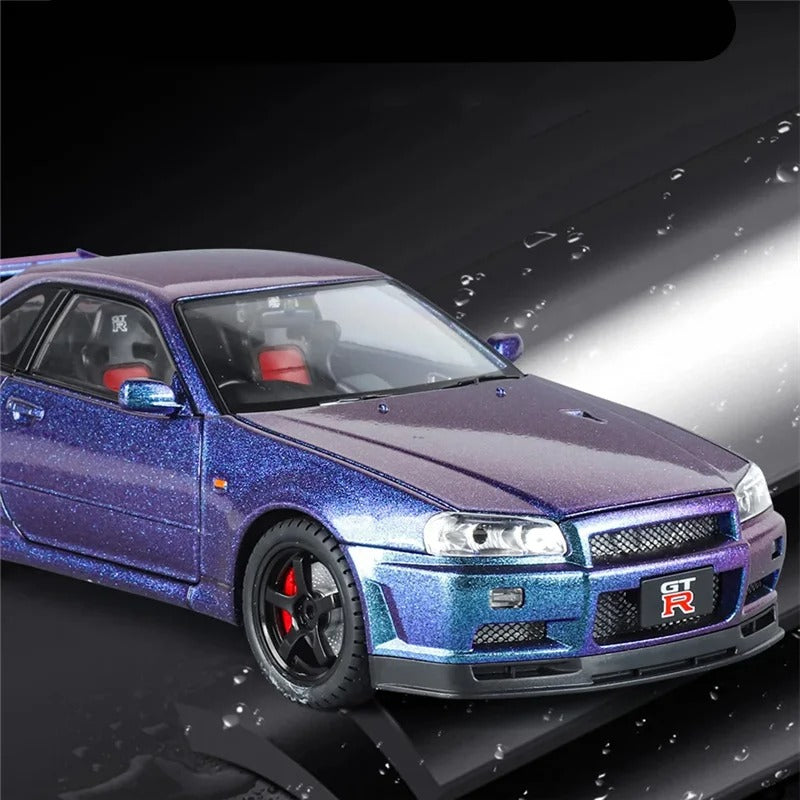 1:18 Nissan Skyline GT-R R34 Diecast Model Car image 7