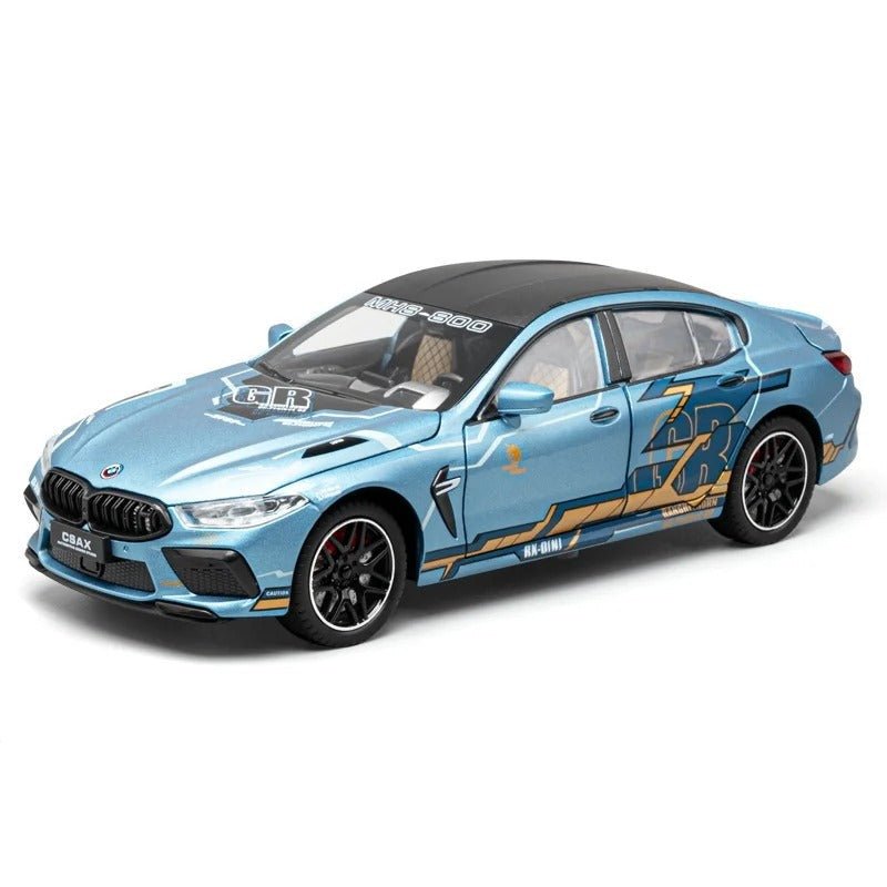 1:24 BMW M8 MH8 Diecast Supercar with Lights & Sound - FunCarScale