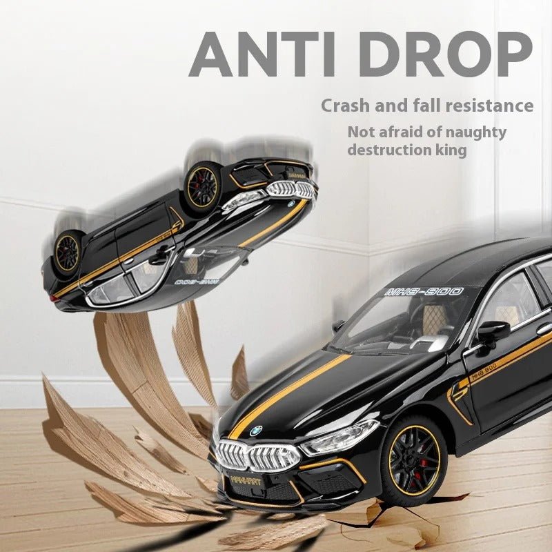 1:24 BMW M8 MH8 Diecast Supercar with Lights & Sound - FunCarScale