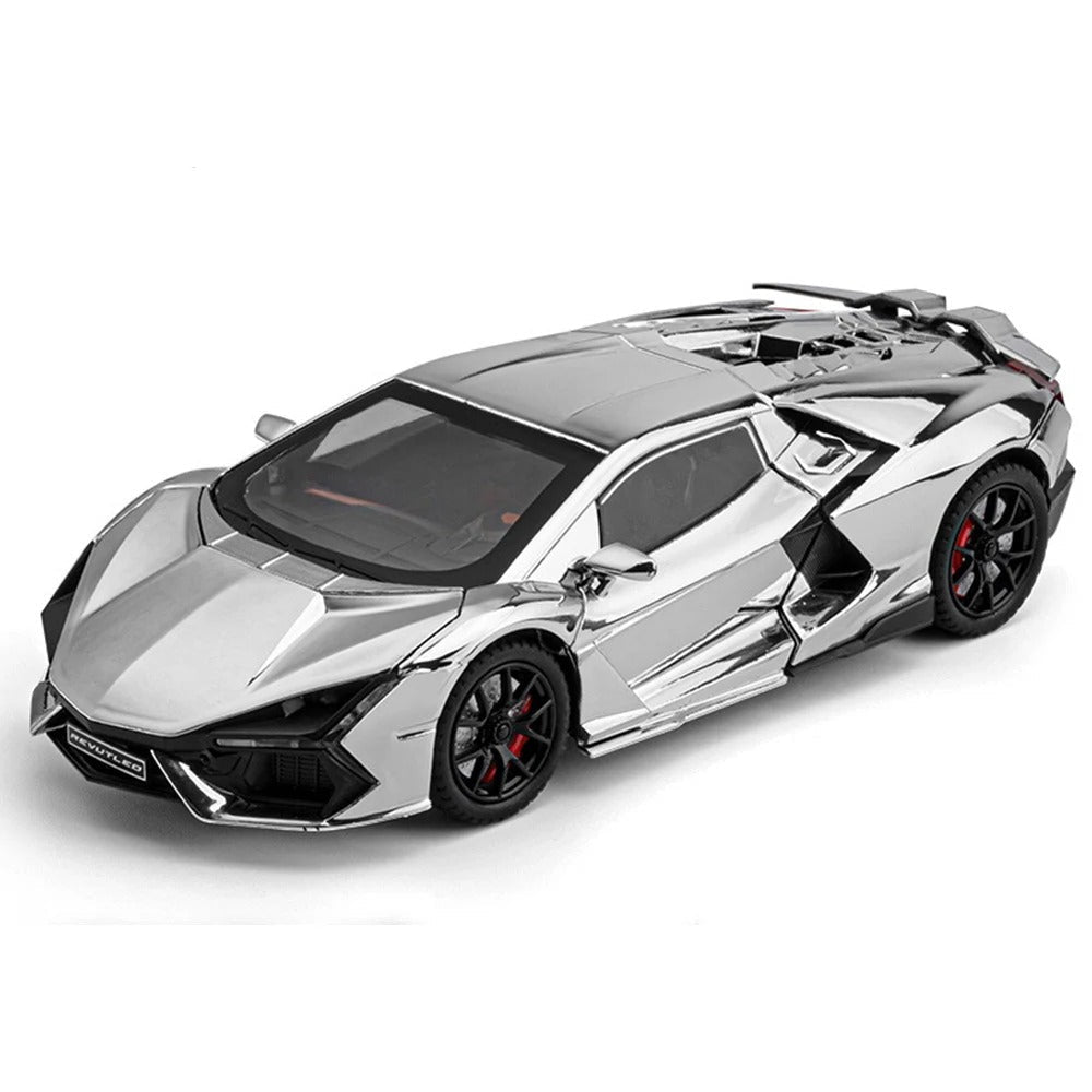 1/24 Lamborghini Revuelto Diecast Car (Spray Plating) w/ Water Spray & Fog - FunCarScale