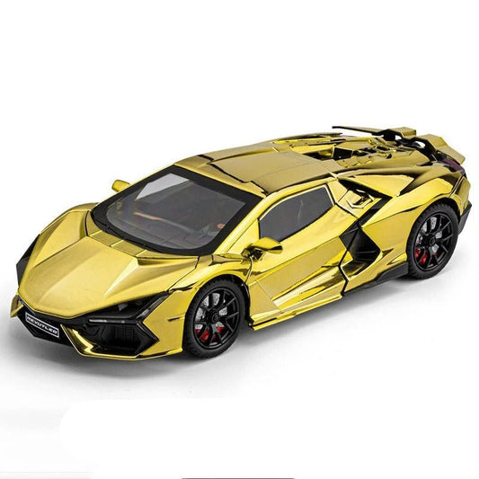 1/24 Lamborghini Revuelto Diecast Car (Spray Plating) w/ Water Spray & Fog - FunCarScale