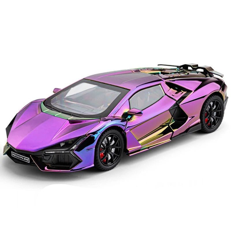 1/24 Lamborghini Revuelto Diecast Car (Spray Plating) w/ Water Spray & Fog - FunCarScale