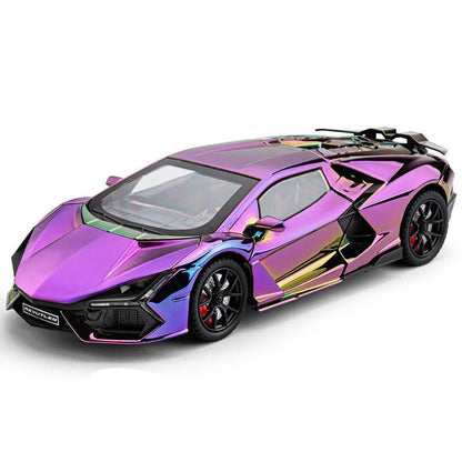 1/24 Lamborghini Revuelto Diecast Car (Spray Plating) w/ Water Spray & Fog - FunCarScale