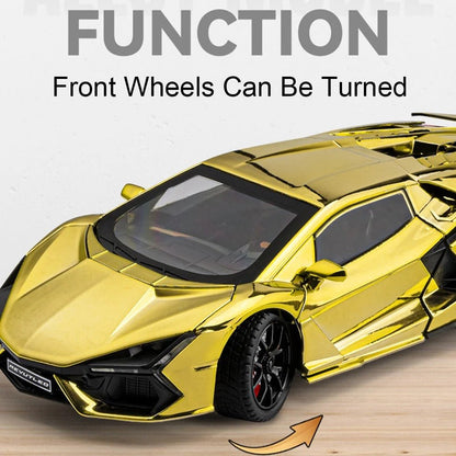 1/24 Lamborghini Revuelto Diecast Car (Spray Plating) w/ Water Spray & Fog - FunCarScale