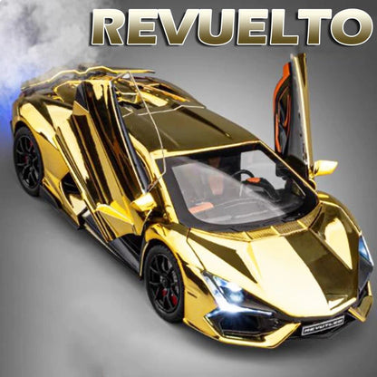 1/24 Lamborghini Revuelto Diecast Car (Spray Plating) w/ Water Spray & Fog - FunCarScale