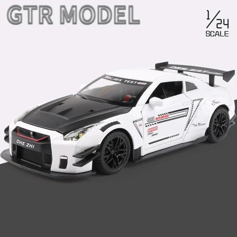 1:24 Nissan GT - R Diecast Model Car – R34/R35 Ares Edition - FunCarScale