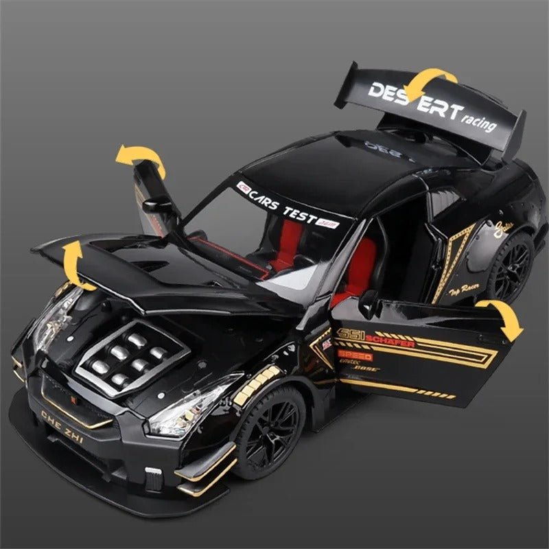 1:24 Nissan GT - R Diecast Model Car – R34/R35 Ares Edition - FunCarScale