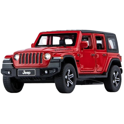 1:32 Jeep Wrangler Rubicon SUV Diecast Model w/ Sound & Lights - FunCarScale