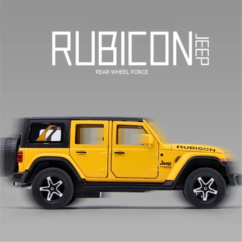 1:32 Jeep Wrangler Rubicon SUV Diecast Model w/ Sound & Lights - FunCarScale