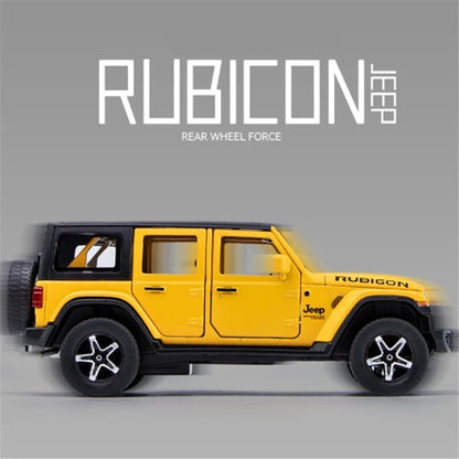 1:32 Jeep Wrangler Rubicon SUV Diecast Model w/ Sound & Lights - FunCarScale
