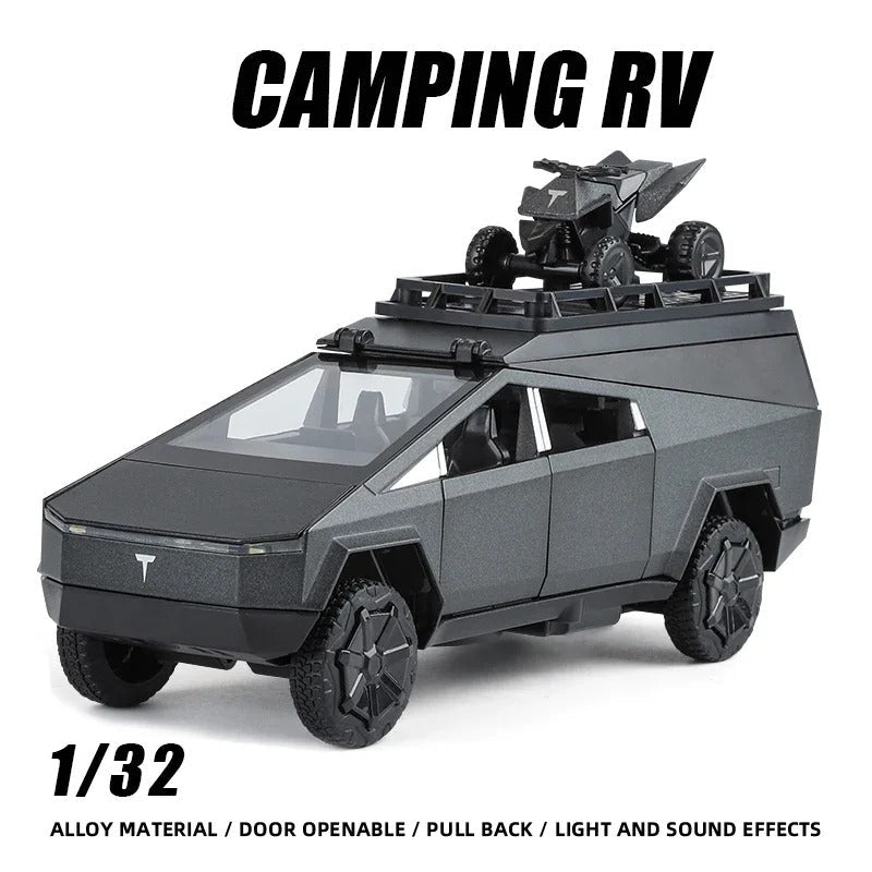 1:32 Tesla Cybertruck RV Diecast Model Car - FunCarScale