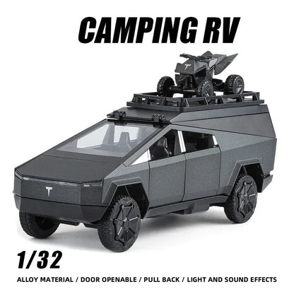 1:32 Tesla Cybertruck RV Diecast Model Car - FunCarScale