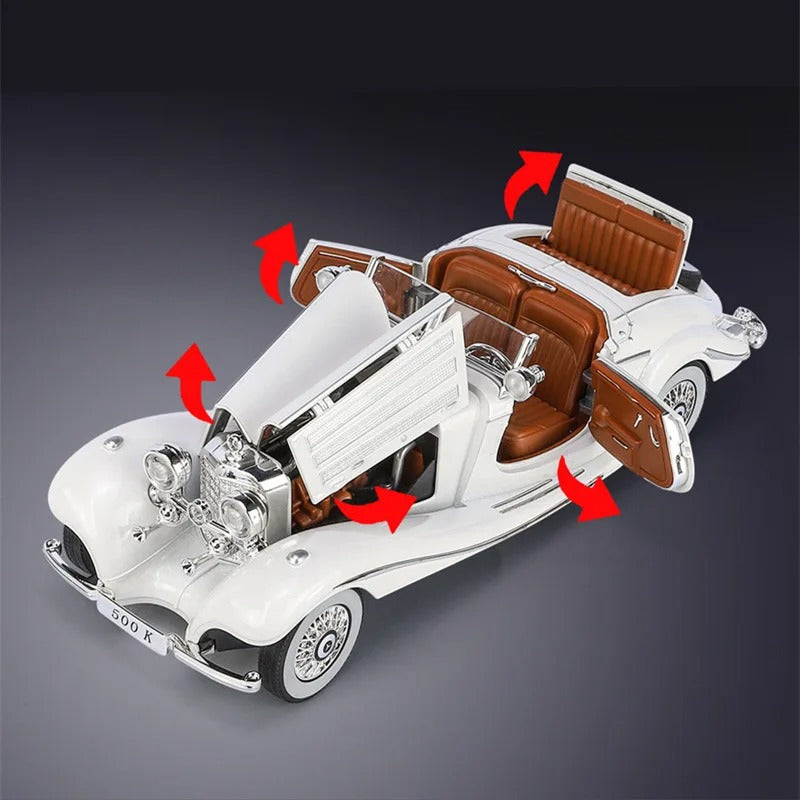 1:24 Mercedes-Benz 500K Diecast Model Car with Sound & Lights image 14