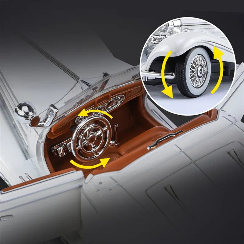 1:24 Mercedes-Benz 500K Diecast Model Car with Sound & Lights image 15