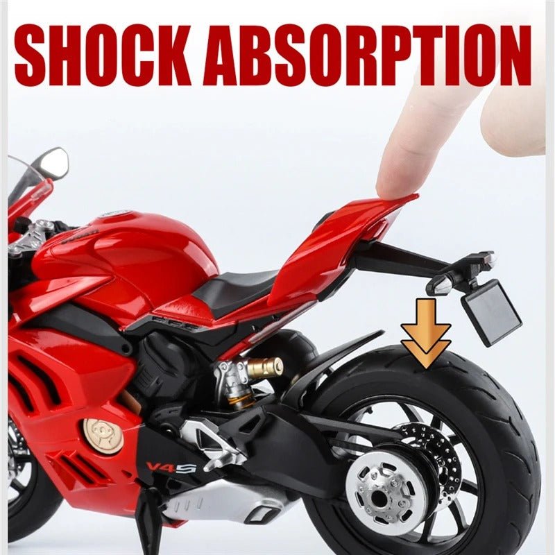 1/9 Ducati Panigale V4S Alloy Diecast Motorcycle Model with Light - FunCarScale