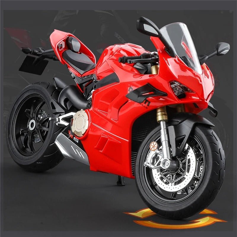 1/9 Ducati Panigale V4S Alloy Diecast Motorcycle Model with Light - FunCarScale