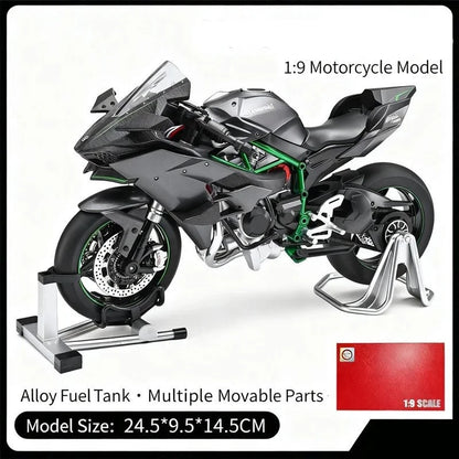 Kawasaki H2R Spray 1:9 Diecast Motorcycle Model with Sound & Lights