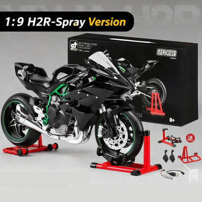 Kawasaki H2R Spray 1:9 Diecast Motorcycle Model with Sound & Lights