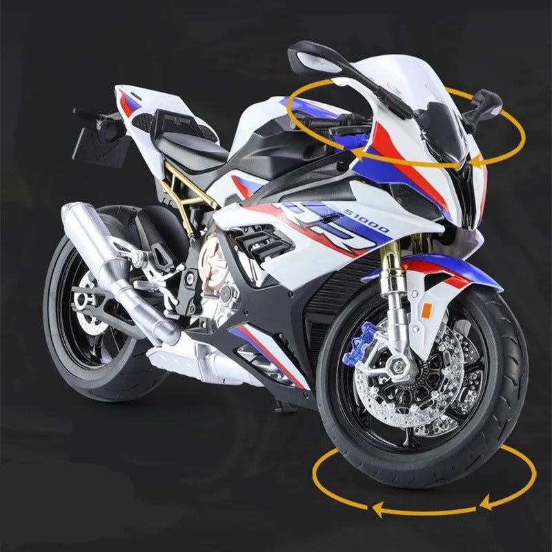 1:9 S1000RR Alloy Diecast Motorcycle Model w/ Lights - FunCarScale