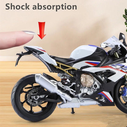 1:9 S1000RR Alloy Diecast Motorcycle Model w/ Lights - FunCarScale