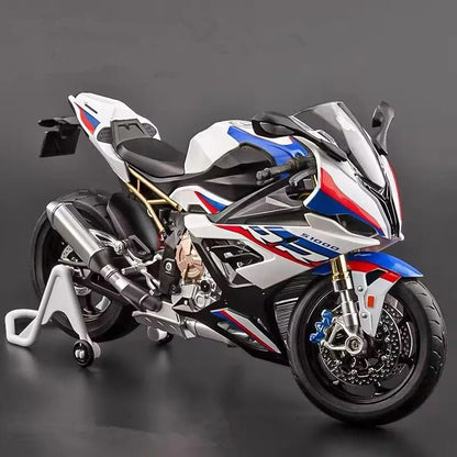 1:9 S1000RR Alloy Diecast Motorcycle Model w/ Lights - FunCarScale