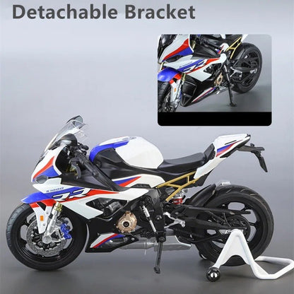 1:9 S1000RR Alloy Diecast Motorcycle Model w/ Lights - FunCarScale