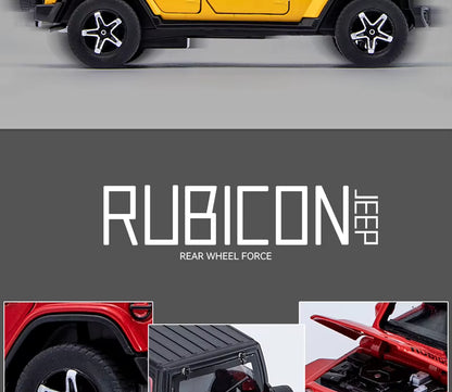 1:32 Jeep Wrangler Rubicon SUV Diecast Model w/ Sound & Lights