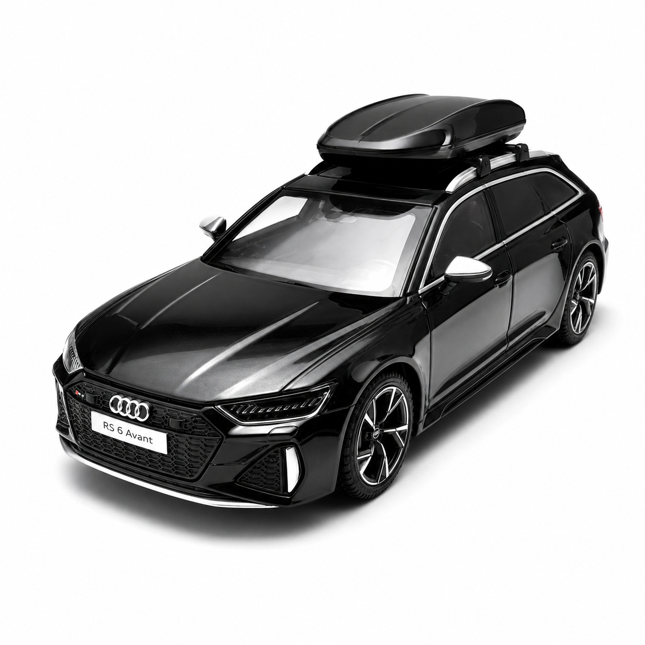 1:24 Audi RS6 Avant Alloy Diecast Model Car - Steering, Sound & Light on white background