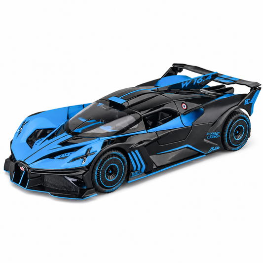 1:24 Bugatti Bolide Diecast Model Car with Sound & Lights on white background